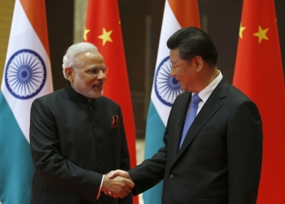 Prime Minister Narendra Modi of India (L) and President Xi Jinping of China attend a meeting on May 14, 2015 in Xian, Shaanxi province, China. (Kim Kyung-Hoon/Getty Images)