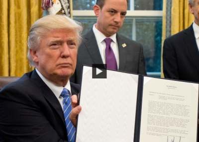 President Trump formally withdraws the U.S. from TPP